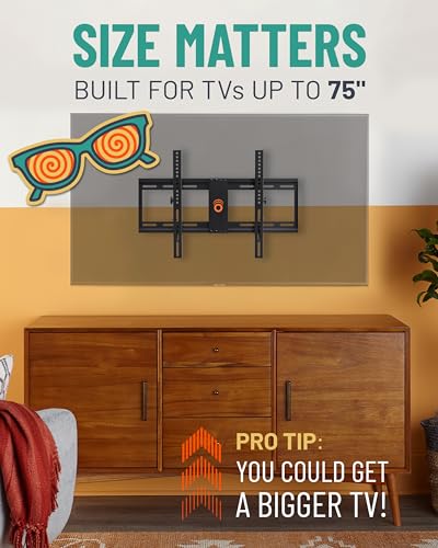 ECHOGEAR Tilting TV Wall Mount with Low Profile Design for 32-70 inch TVs - Eliminates Screen Glare with 15º of Smooth Tilt - Easy Install with All Hardware Included - EGLT1-BK - Image 3