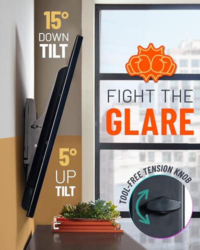 ECHOGEAR Tilting TV Wall Mount with Low Profile Design for 32-70 inch TVs - Eliminates Screen Glare with 15º of Smooth Tilt - Easy Install with All Hardware Included - EGLT1-BK - Image 4