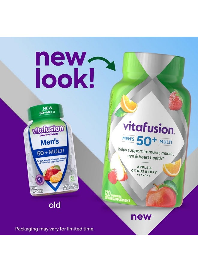 Vitafusion - Vitafusion Men's 50+ Daily Multivitamin, Gummy Vitamins, 120 Ct - Image 1
