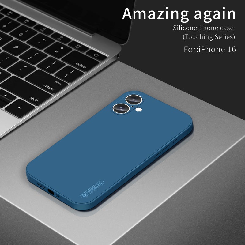 HuHa Protective Cover For iPhone 16 PINWUYO Sense Series Liquid Silicone TPU Phone Case(Green) - Image 4