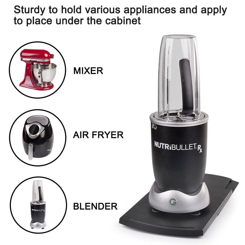 Bruvoalon Kitchen Appliance Sliding Tray, Slider for Coffee Pot, Coffee Maker, Toaster, KitchenAid Mixer, Blenders and Air Fryer, Coutertop with Rolling Wheels (2 Pack) - Image 5