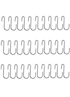 30pcs Hooks Heavy Duty S-shaped Stainless Steel Hooks And Towel Rack Hooks For Hanging Bathroom,Kitchen Utensils,Storage Hooks,Heavy-duty Pots,Clothing Bags,Towel Plants