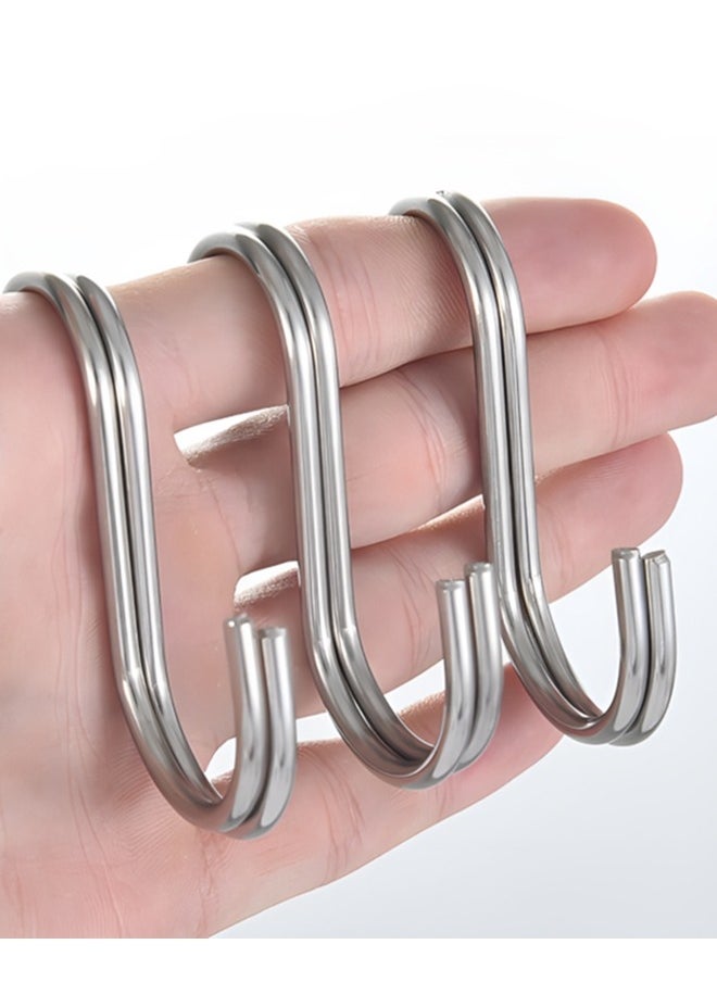 Beauenty - 30pcs Hooks Heavy Duty S-shaped Stainless Steel Hooks And Towel Rack Hooks For Hanging Bathroom,Kitchen Utensils,Storage Hooks,Heavy-duty Pots,Clothing Bags,Towel Plants - Image 1