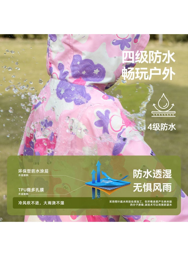 Doodle Home kids' Waterproof Windbreaker - Fleece-lined Softshell Jacket For Boys & Girls, Autumn Outerwear - Image 5