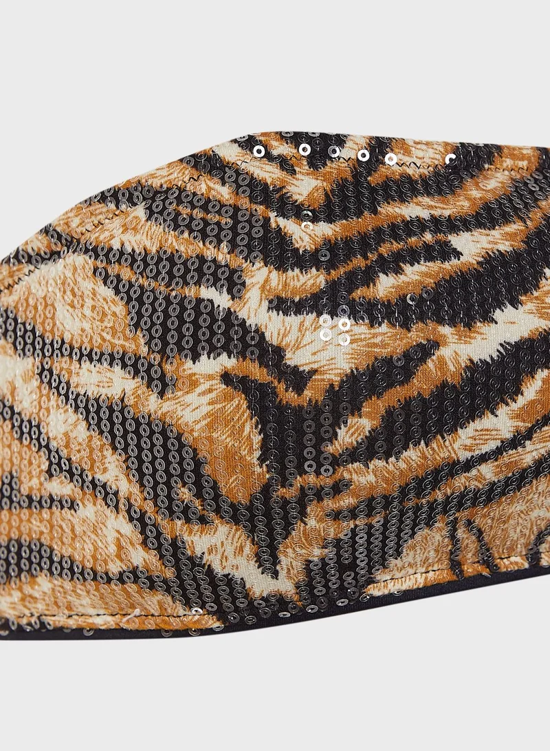 SOUTH BEACH Tiger Print Bandeau Bikini Set