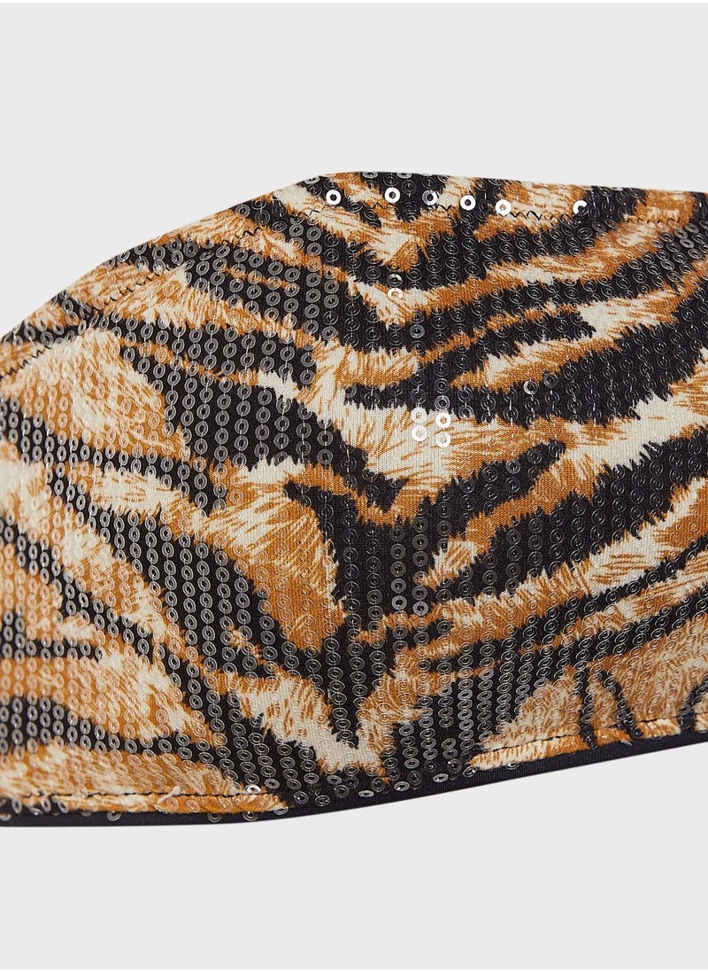 SOUTH BEACH - Tiger Print Bandeau Bikini Set - Image 1
