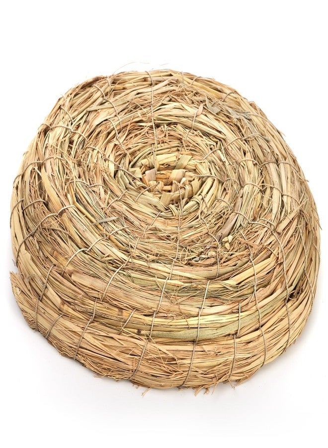 Eorbow 6 Packs Woven Straw Bird Nests, 8" Handmade Flat Base Spawning Nest, Small Animal Breeding Bed Hatch House Cage Accessories for Dove Pigeon Parrot Cuckoo Sparrow Rabbits Chinchillas Hamster - Image 3