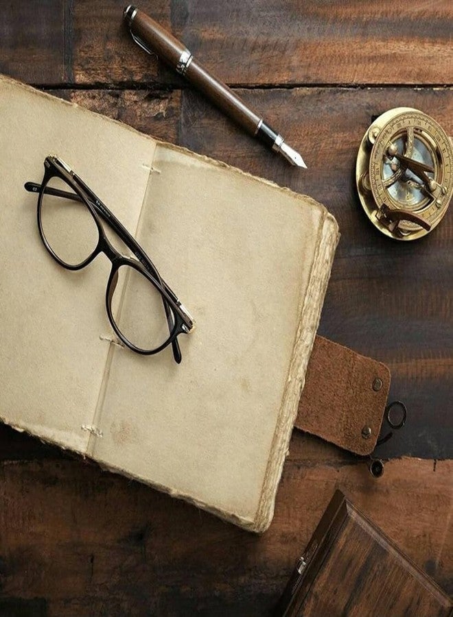 مفكرة جلدية من دي كرافت مع قفل بإبزيم، صفحات قديمة عتيقة، للاستخدام المكتبي والشخصي - 200 - Image 2