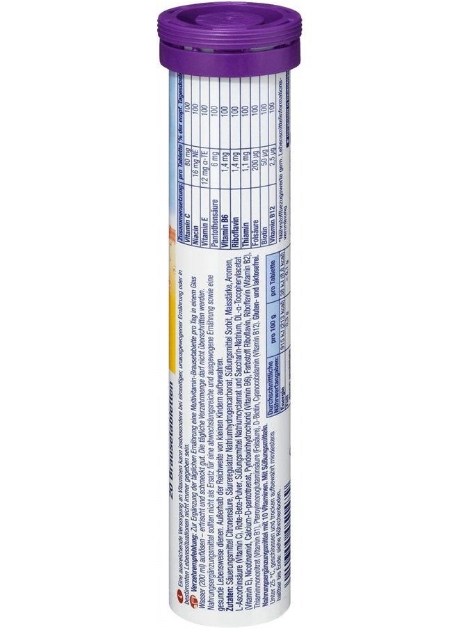 Mivolis - Multivitamin effervescent Tablets - Dietary Supplements 8 Tubes x 20 pcs | Germany - Image 1
