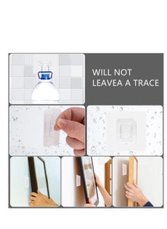 ECVV ECVV Double Side Adhesive Hooks 10 Packs, Non-Trace Heavy Duty Wall Hook for Bathroom and Kitchen, No Drill Self Adhesive Hooks with Suction Cup  - Image 3