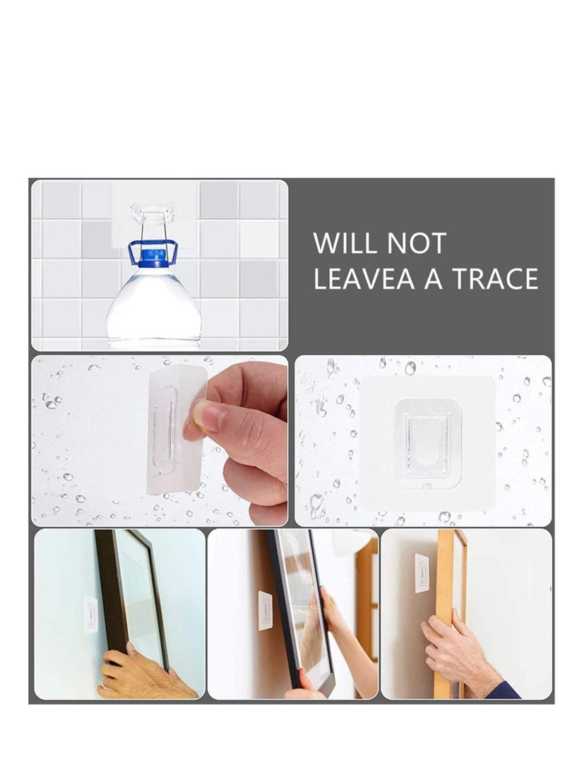 ECVV ECVV Double Side Adhesive Hooks 10 Packs, Non-Trace Heavy Duty Wall Hook for Bathroom and Kitchen, No Drill Self Adhesive Hooks with Suction Cup - Image 3