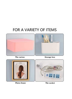 ECVV ECVV Double Side Adhesive Hooks 10 Packs, Non-Trace Heavy Duty Wall Hook for Bathroom and Kitchen, No Drill Self Adhesive Hooks with Suction Cup  - Image 4