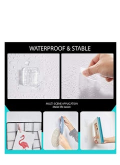 ECVV ECVV Double Side Adhesive Hooks 10 Packs, Non-Trace Heavy Duty Wall Hook for Bathroom and Kitchen, No Drill Self Adhesive Hooks with Suction Cup  - Image 5