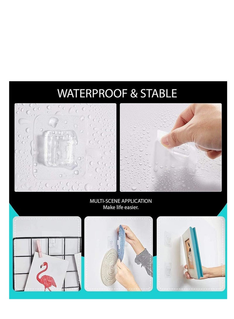 ECVV ECVV Double Side Adhesive Hooks 10 Packs, Non-Trace Heavy Duty Wall Hook for Bathroom and Kitchen, No Drill Self Adhesive Hooks with Suction Cup - Image 5