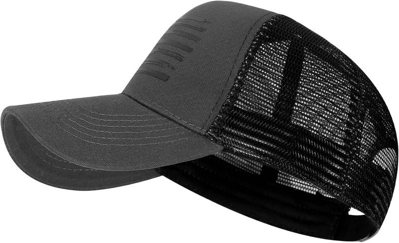 VIONLAN Baseball Cap American Flag Trucker Hat for Men Women 3D Embossed Logo Adjustable Outdoor Mesh Snapback Hat - Image 5