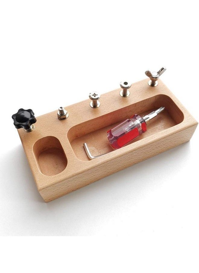 MEROCO Montessori Screw Driver Board For Kids Montessori Materials Basic Skills Educational Learning Toys For 3 4 5 Year Old Kids Toddlers Sensory Montessori Toy Preschool Classroom Fine Motor Skills  - Image 1