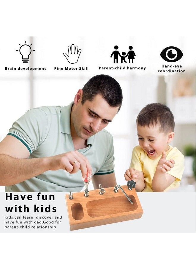 MEROCO Montessori Screw Driver Board For Kids Montessori Materials Basic Skills Educational Learning Toys For 3 4 5 Year Old Kids Toddlers Sensory Montessori Toy Preschool Classroom Fine Motor Skills  - Image 5