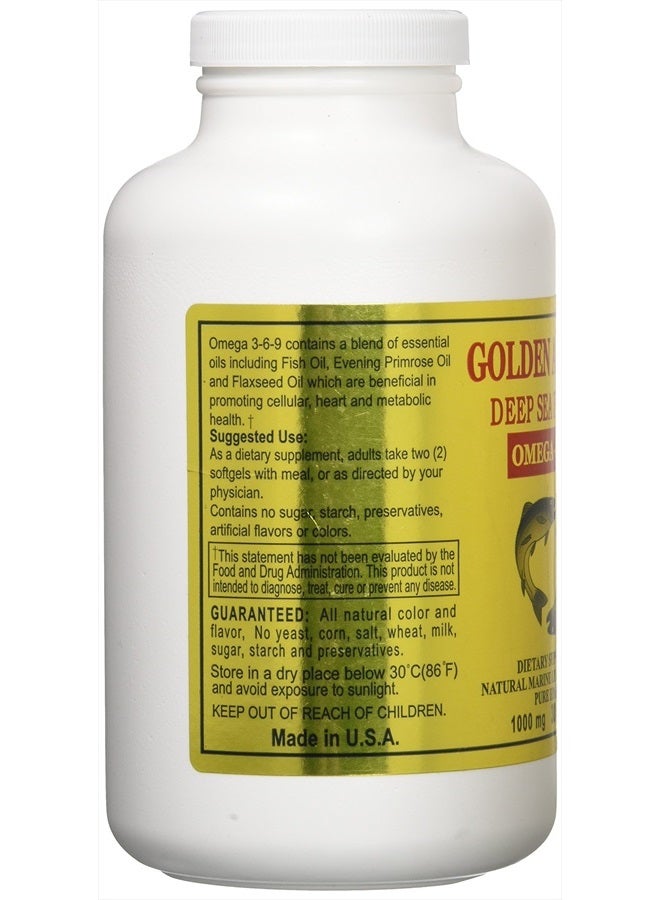 Golden زيت السمك أوميغا-3-6-9 من غولدن ألاسكا 1000 ملغ 300 كبسولة لينة - Image 2