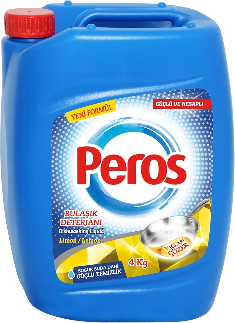 Concentrated Lemon Fresh Dishwashing Liquid Gel, 4 kg