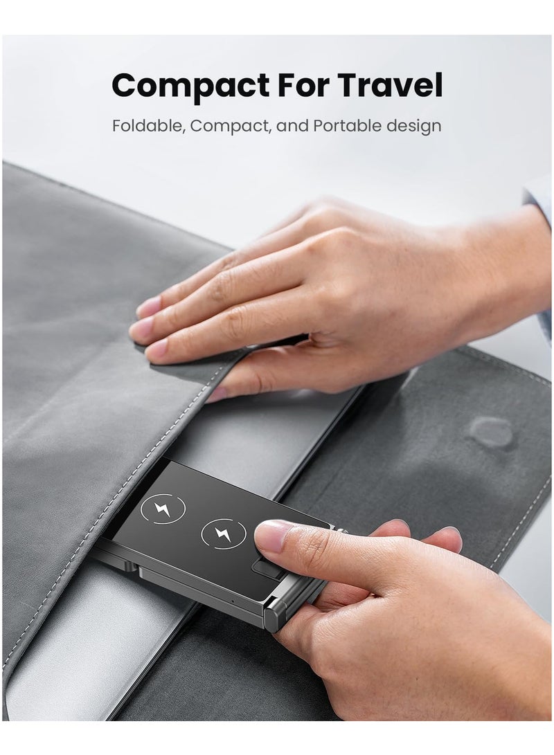 3 in 1 Wireless Charger, A80s Wireless Charger Foldable Zinc Alloy for iPhone 15/14/13/12/11 Pro MAX/X/XS Max/8/8 Plus,Apple Watch S2-8/Ultra,AirPods  - Image 5