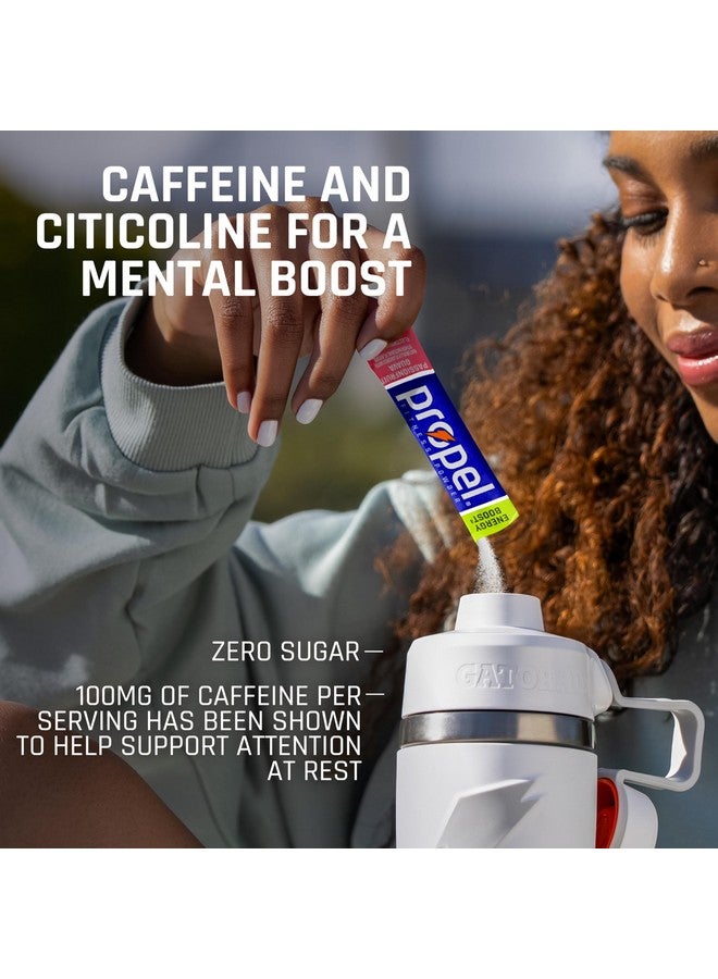 Propel Energy Boost Zero Calorie Powder Packets with Electrolytes and Caffeine, Passionfruit Guava, (120 Pack) - Image 3