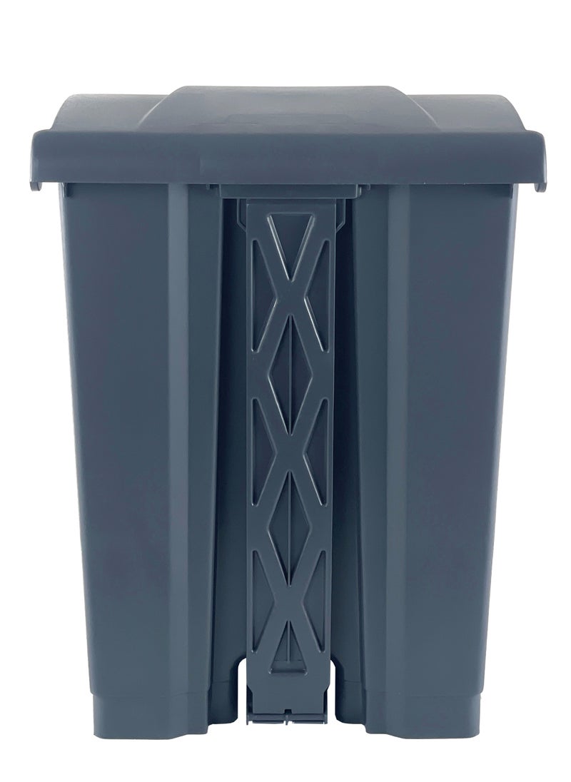 Step Trash Bin | Plastic Matte Finish | Functional Waste & Garbage Waste Bin | Suitable For Homes, Villas, Large Areas & Communal Spaces | Grey | 68 Liters