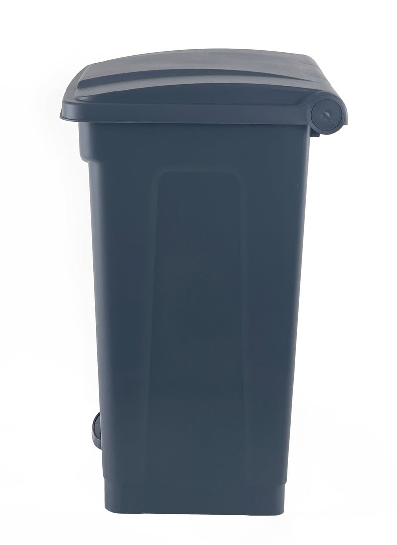 Step Trash Bin | Plastic Matte Finish | Functional Waste & Garbage Waste Bin | Suitable For Homes, Villas, Large Areas & Communal Spaces | Grey | 68 Liters