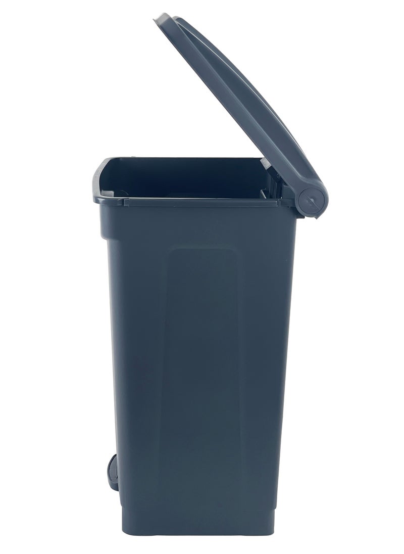 Step Trash Bin | Plastic Matte Finish | Functional Waste & Garbage Waste Bin | Suitable For Homes, Villas, Large Areas & Communal Spaces | Grey | 68 Liters