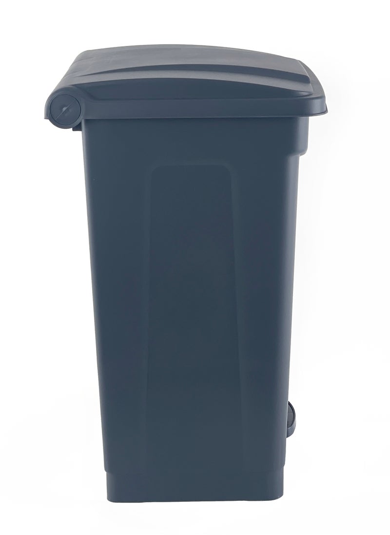 Step Trash Bin | Plastic Matte Finish | Functional Waste & Garbage Waste Bin | Suitable For Homes, Villas, Large Areas & Communal Spaces | Grey | 68 Liters