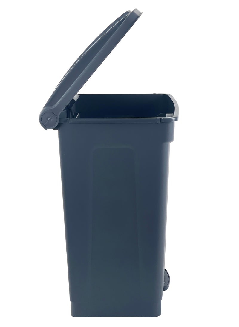 Step Trash Bin | Plastic Matte Finish | Functional Waste & Garbage Waste Bin | Suitable For Homes, Villas, Large Areas & Communal Spaces | Grey | 68 Liters