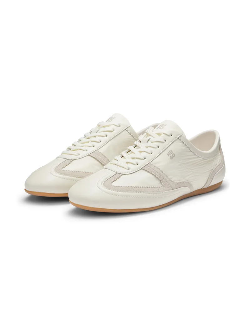 HUGO Low-top trainers with leather and suede