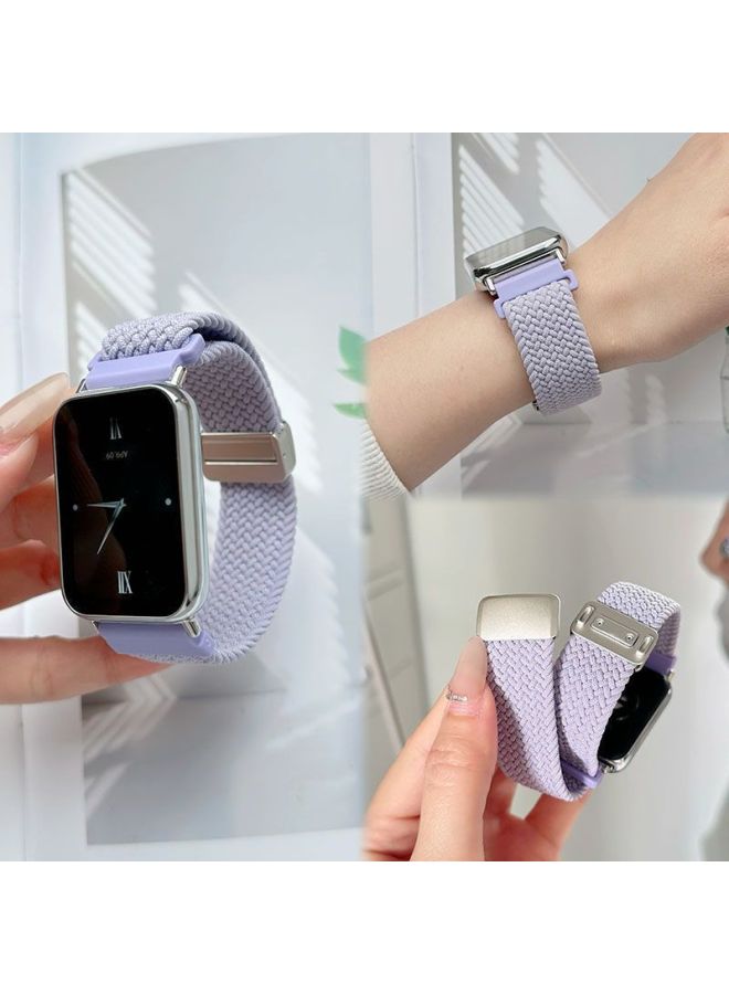 Loquat For Huawei Watch Fit2 Watch Strap Loop Woven Fit3 Dynamic Magnetic Absorption Wrist Strap Running-Color:Mist Purple-suitable For Huawei Fit2 Generation  - Image 1