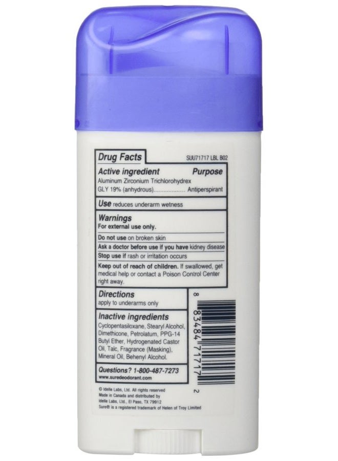 Sure Invisible Solid Anti-Perspirant and Deodorant, Unscented, 2.6-Ounces (Pack of 6) - Image 2