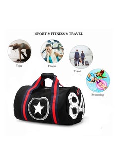 Generic Travel Duffel Bag Fashion Sports Bag Waterproof Gym Bag 2 Ways Carry Shoes Compartment  - Image 5