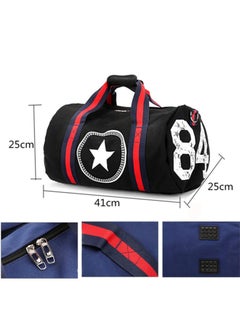 Generic Travel Duffel Bag Fashion Sports Bag Waterproof Gym Bag 2 Ways Carry Shoes Compartment  - Image 3