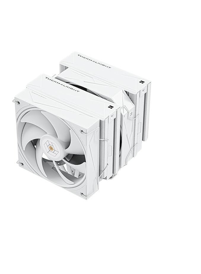 Thermalright Royal Pretor 130 White CPU Air Cooler, Computer Double Towers Radiator, 6 Heat Pipes CPU Cooler, Dual PWM Fans,High Performance PC Cooling,for AM4/AM5;Intel 1851/1700/1150/1151/1200/2011 - Image 1