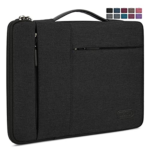 Lubardy Laptop Sleeve Case 13.3-14 Inch Waterproof Durable Business Computer Carrying Bag Compatible with MacBook Air/Pro HP/ThinkPad Notebook Protective Tablet Handle Laptop Bag Black - Image 1