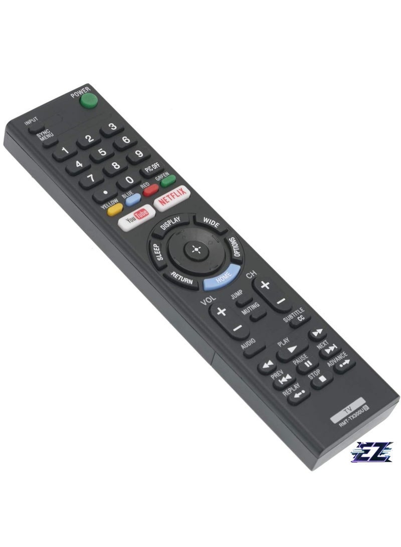 PopZa New Remote Control RMT-TX300U for Sony Smart 4K Ultra LED HDTV KD49X720E KD50X690E KD55X700E KD55X720E KD60X690E with battery - Image 2