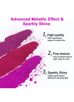 Saviland Viland Mirror Chrome Nail Powder Set Metallic Holographic Chrome Nail Powder Black Blue Silver Gold Mirror Nails Chrome Powder For Nails French Manicure Nail Art Decoration Home Salon Diy  - Image 2