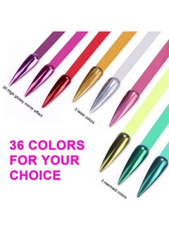Saviland Viland Mirror Chrome Nail Powder Set Metallic Holographic Chrome Nail Powder Black Blue Silver Gold Mirror Nails Chrome Powder For Nails French Manicure Nail Art Decoration Home Salon Diy  - Image 3