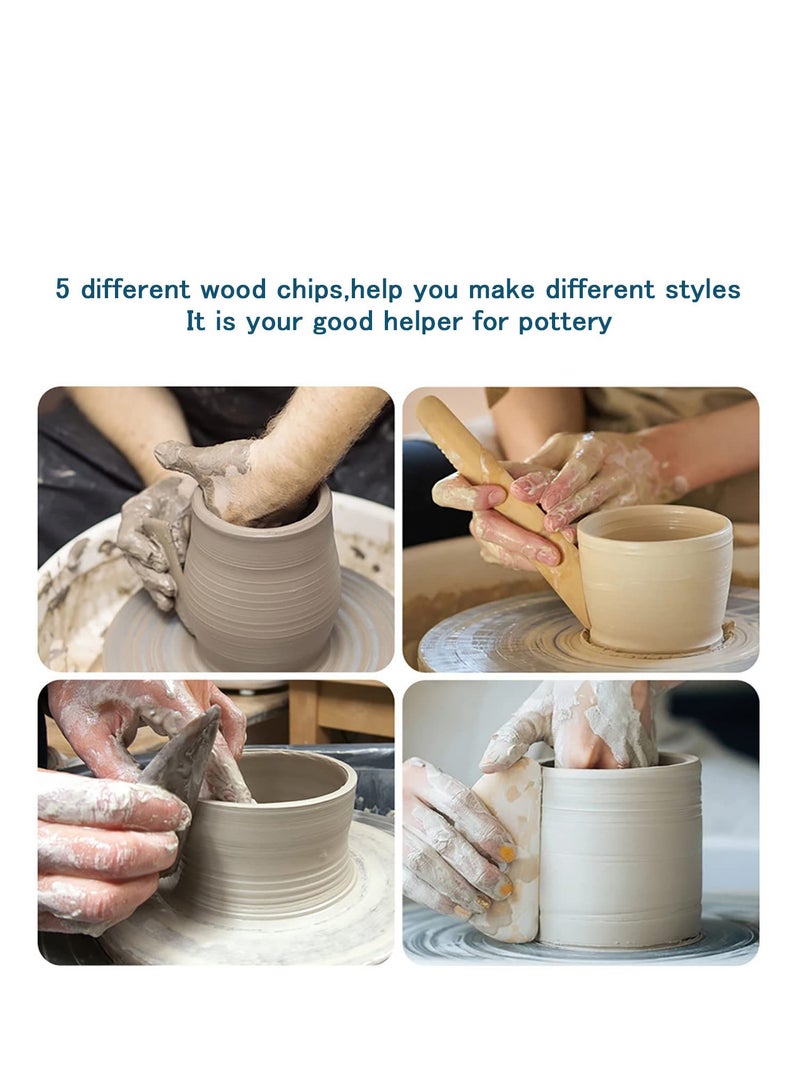 SYOSI 5 Pcs Clay Tools, Pottery Clay Trimming Tools for Carving Clay Molds Clay Ceramics Supplies - Image 5