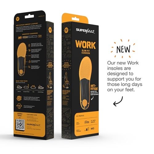Superfeet Work SlimFit Cushion Insoles for AllDay Workers with All Arch Heights Support Men 759 Women 8510 - Image 3