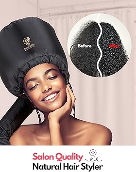 BEAUTE SEOUL Bonnet Hood Hair Dryer Cap Adjustable Hooded Bonnet for Handheld Blow Dryer Steamer for Deep Conditioning Styling Curling Fits All Head Sizes - Image 4