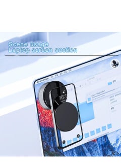 ELTRAZONE Electric Vacuum Magnetic Suction Car Phone Mount, Hands-Free Shower Phone Holder, 360° Rotation Electric Suction Cup Magnetic Phone Holder for All Smooth Surfaces (Silvery)  - Image 3