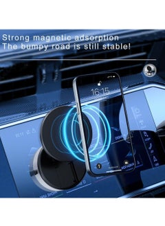 ELTRAZONE Electric Vacuum Magnetic Suction Car Phone Mount, Hands-Free Shower Phone Holder, 360° Rotation Electric Suction Cup Magnetic Phone Holder for All Smooth Surfaces (Silvery)  - Image 4