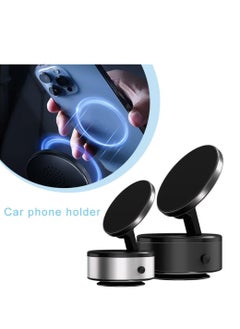 ELTRAZONE Electric Vacuum Magnetic Suction Car Phone Mount, Hands-Free Shower Phone Holder, 360° Rotation Electric Suction Cup Magnetic Phone Holder for All Smooth Surfaces (Silvery)  - Image 5