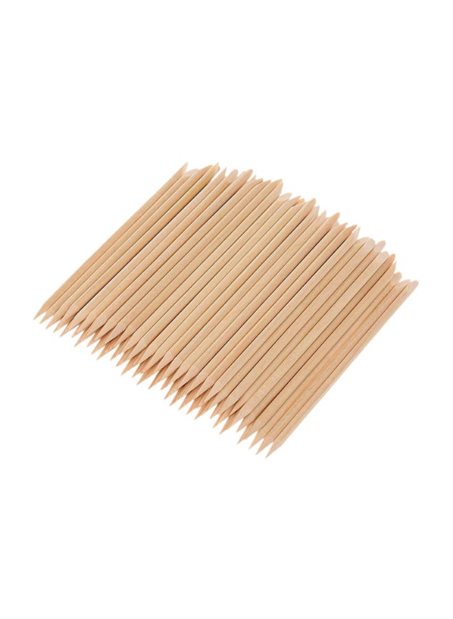 brunson 25 Pcs Orange Wood Nail Sticks Double Sided Wood Pusher Manicure Pedicure Tool