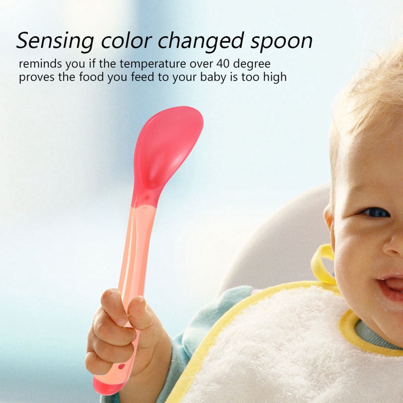 Baby Kids Children Slip resistant Sucker Bowl Feeding Bowls Sensing Spoon Cover - Image 2