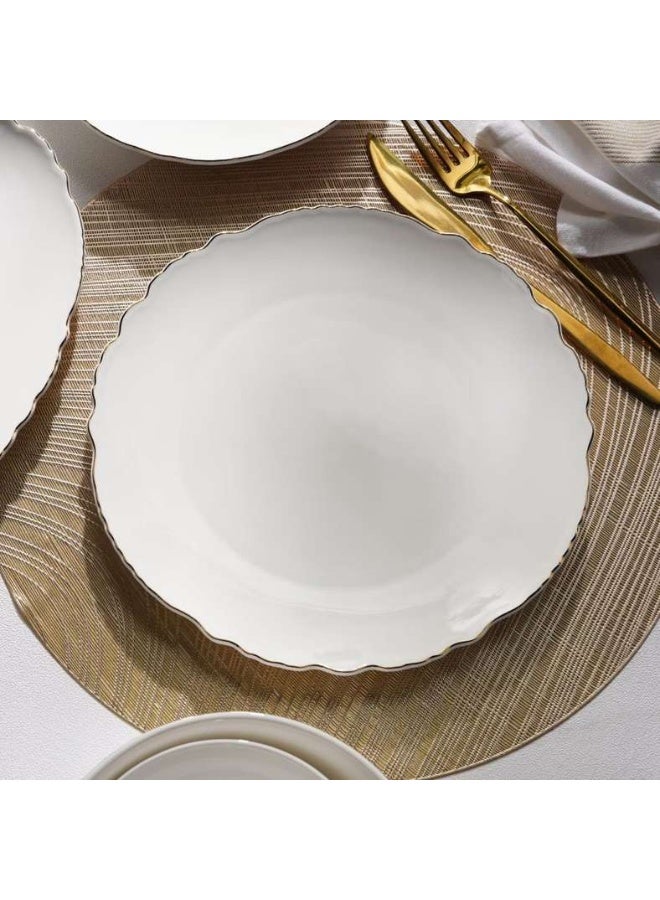 Pan Home طبق عشاء أمارى بشكل صدفي - أبيض - Image 1
