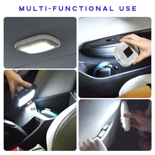 Ohleats Car Interior Ceiling Roof Lights, Magnetic Rechargeable USB Wireless Dome Lamp, LED Auto Map Reading Light Cover for Insider Roof Ceiling, Universal Car Accessories (Beige) - Image 5